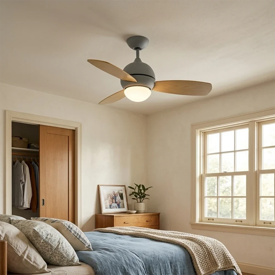 Macaron Wood Art Ceiling Fan Light