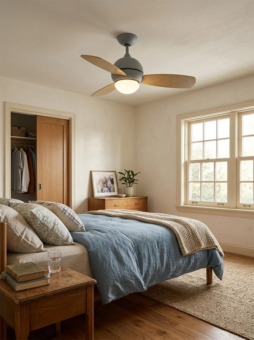 Macaron Wood Art Ceiling Fan Light