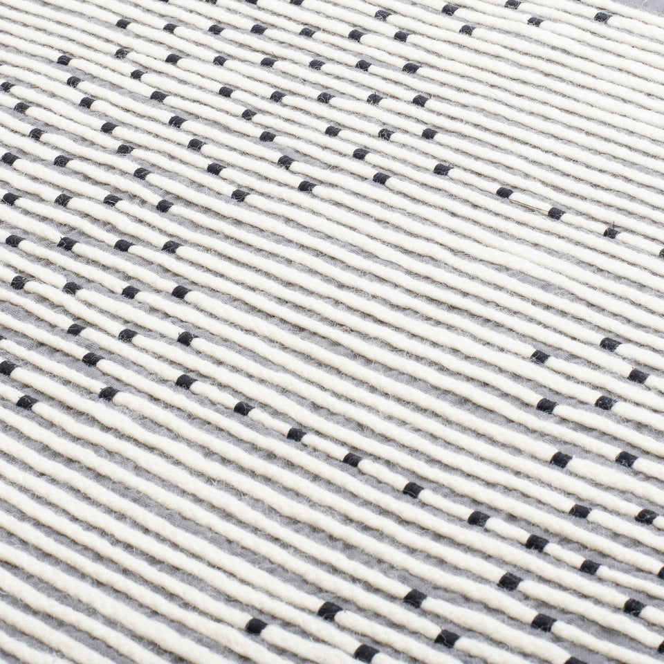 Mansura Gray and White Patterned Wall Hanging