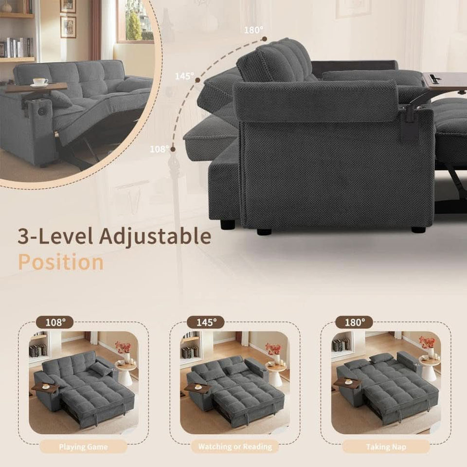 Modern 3 In 1 Folding Sofa Bed With Mattress