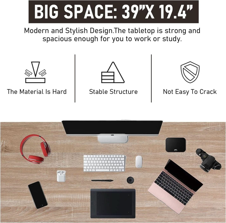 Modern 39 Inch Computer Desk for Home Office Use