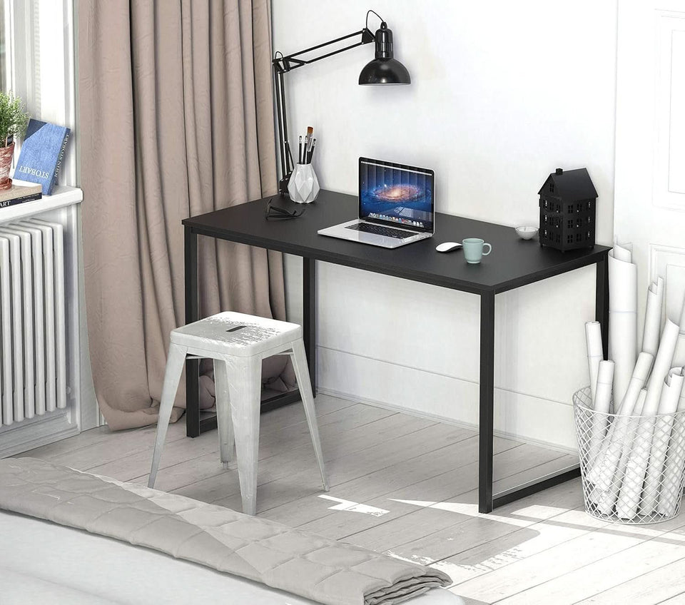 Modern 48 Inch Black Computer Desk for Home Office