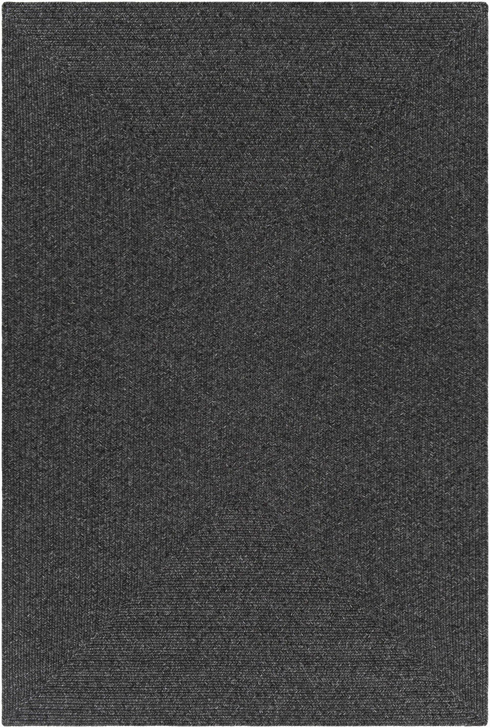 Black Braided Faux Jute Outdoor Rug