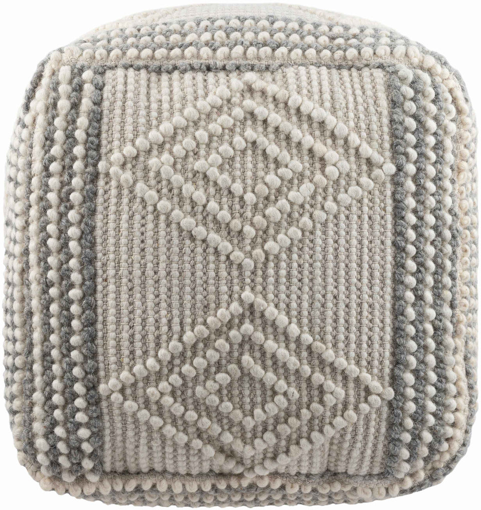 Murgon Cream W Wool Pouf
