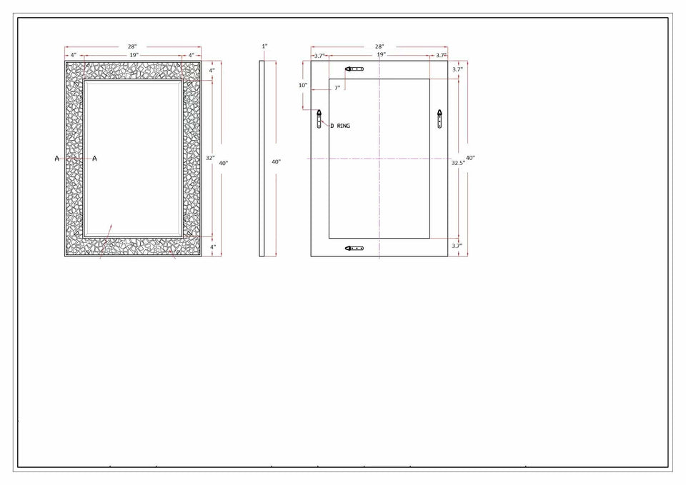 Nicolet Marble Mirror - Clearance