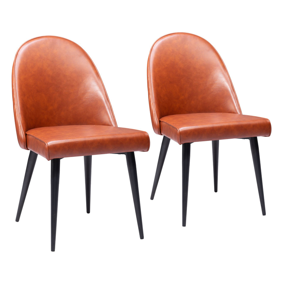 Silloth Armless Dining Chair (Set of 2) Brown