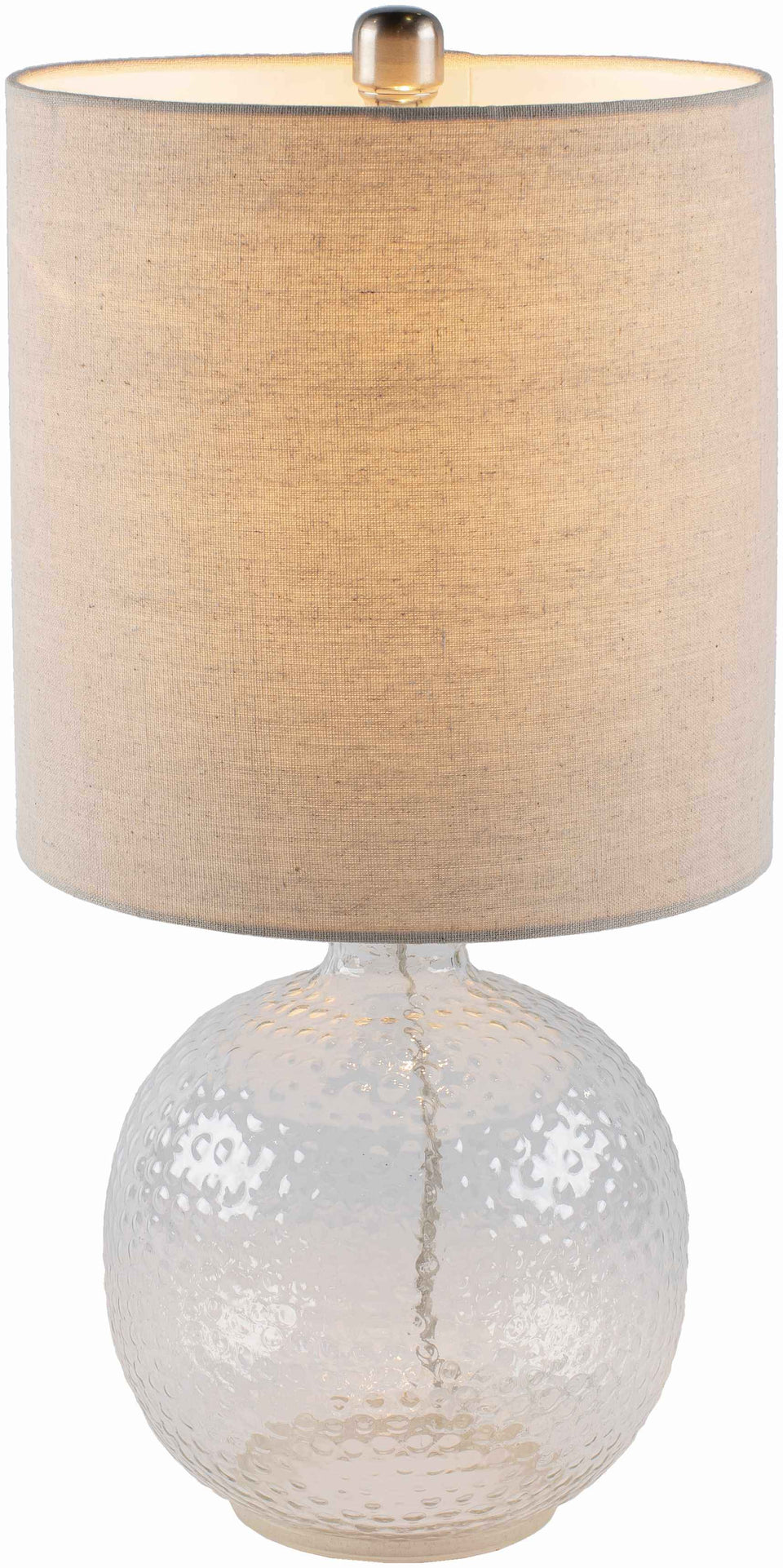 Enetai Glass White Table Lamp