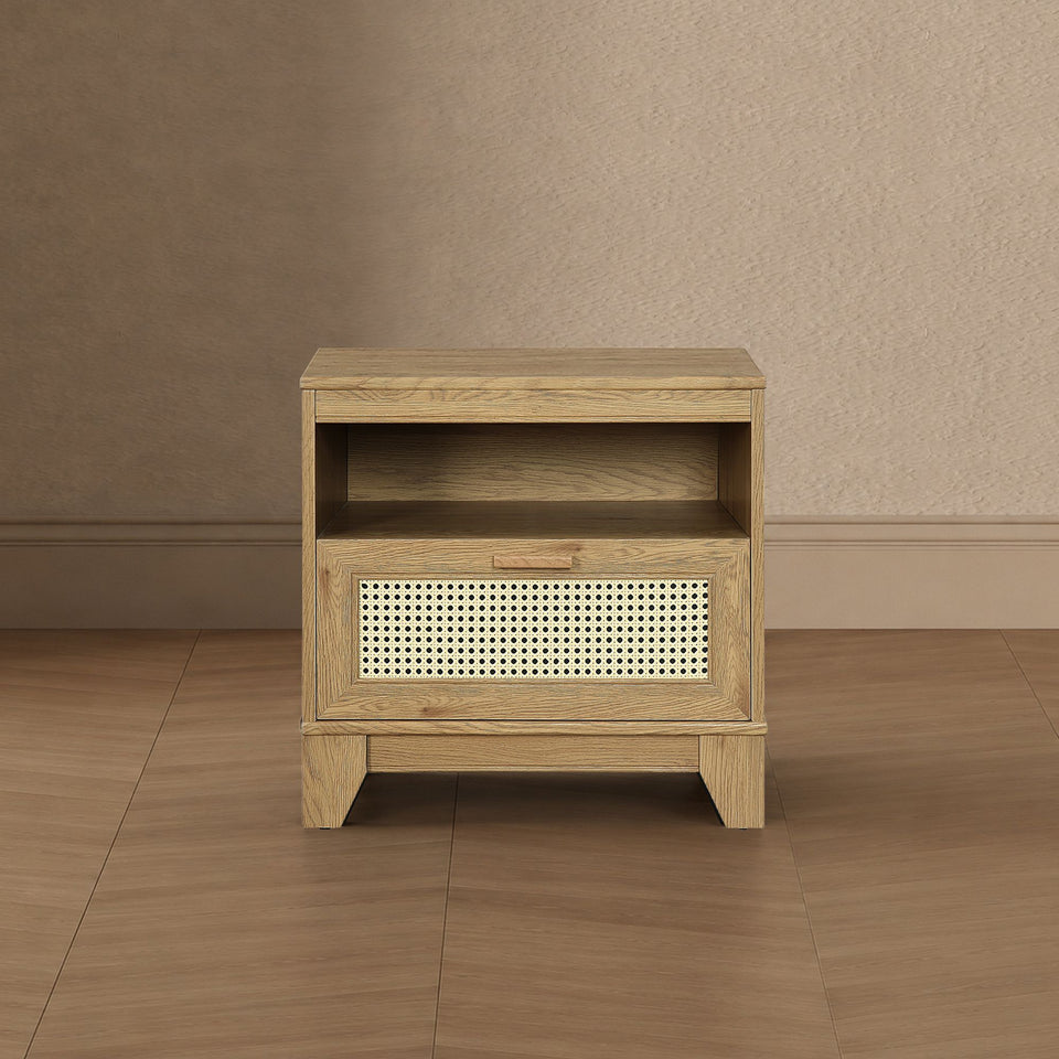 Sheridan 22" Nightstand (1-Drawer) in Natural - lifestyle   front 1