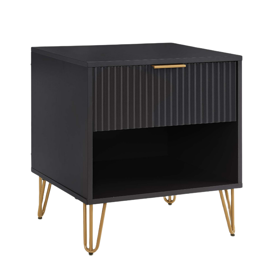 Dumbo 20" Fluted Nightstand (1-Drawer)