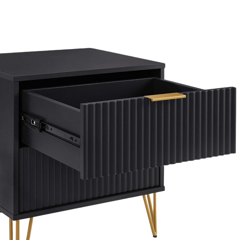 Dumbo 20" Fluted Nightstand (2-Drawer)