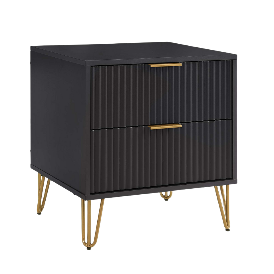 Dumbo 20" Fluted Nightstand (2-Drawer)