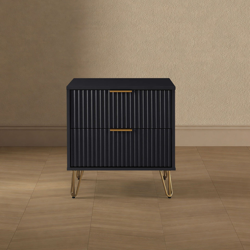 Dumbo 20" Fluted Nightstand (2-Drawer)