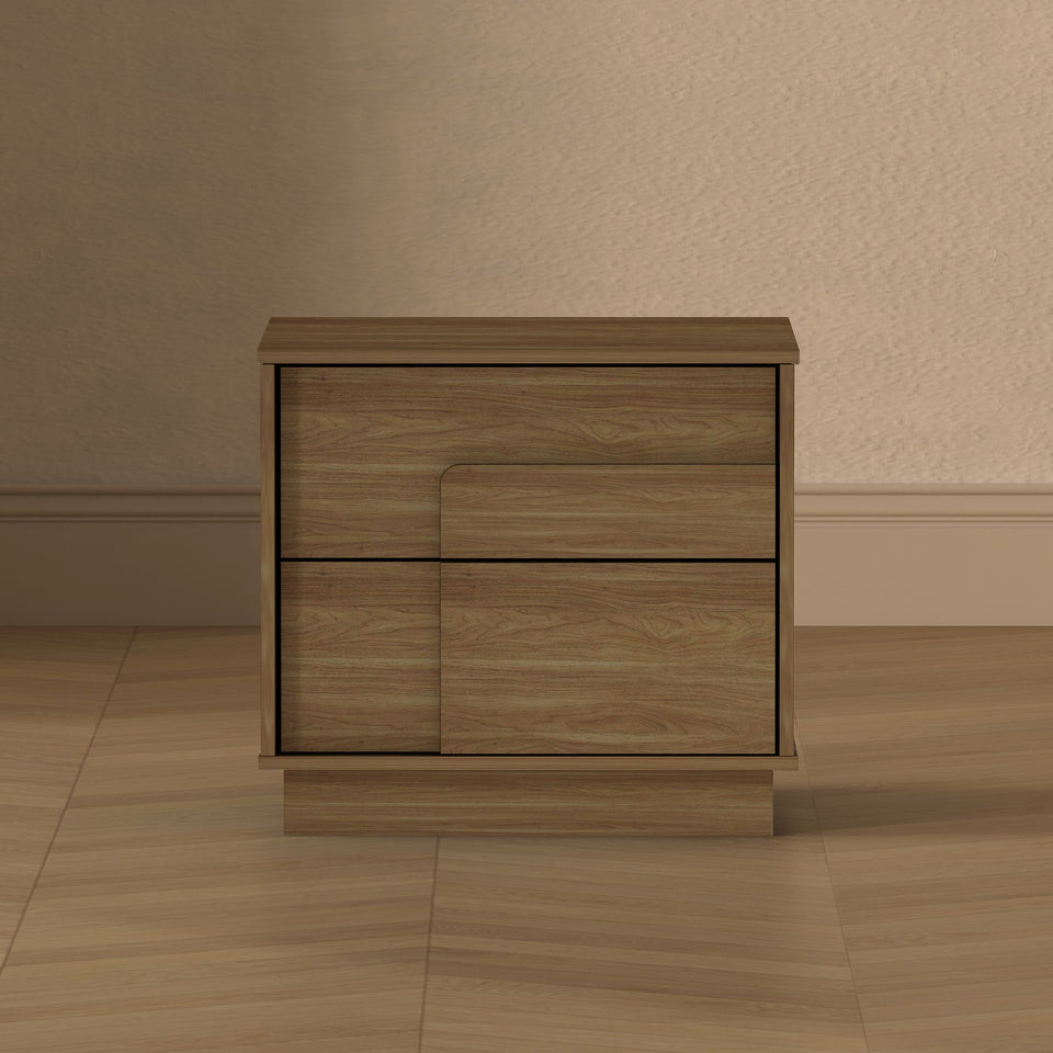 Horizon 22" Nightstand (2-Drawer) in Maple - lifestyle   front