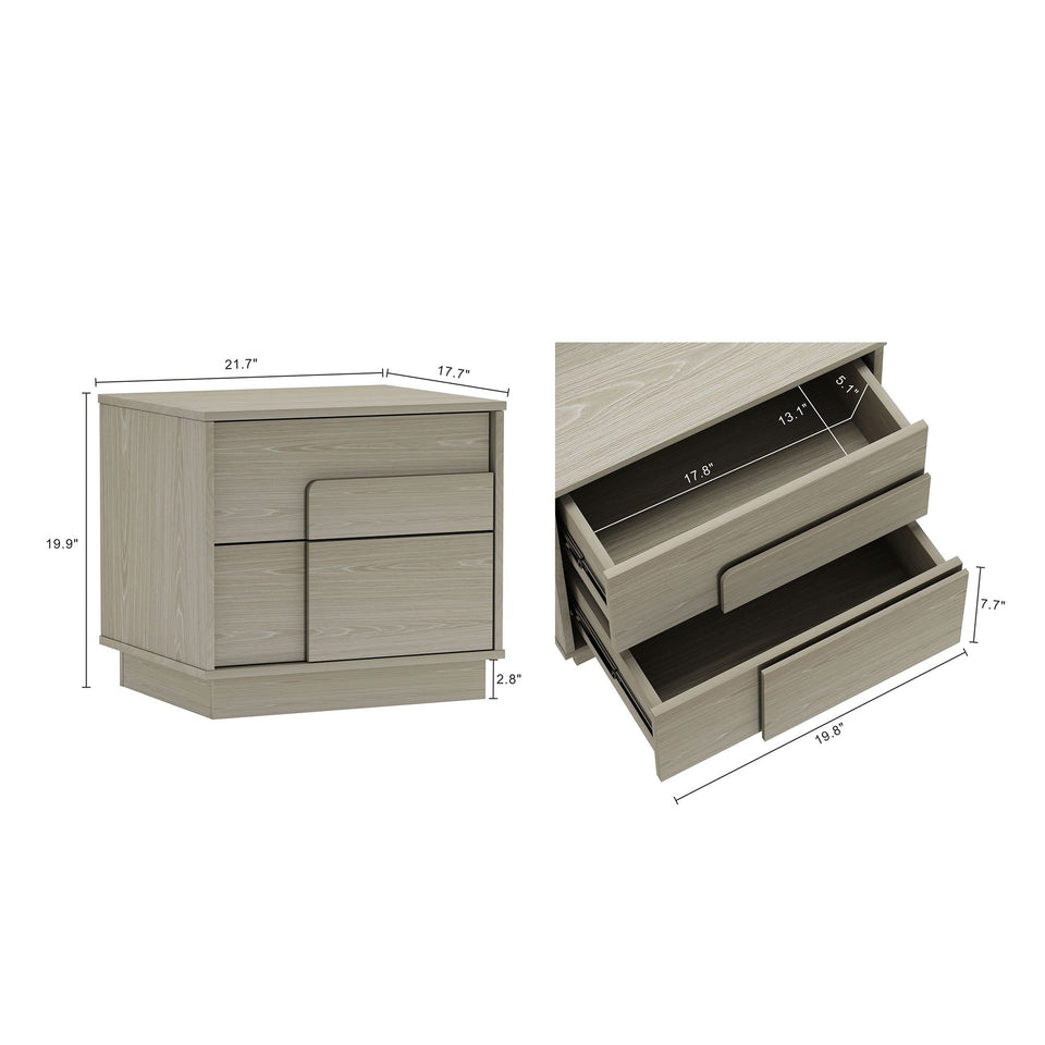 Horizon 22" Nightstand (2-Drawer)