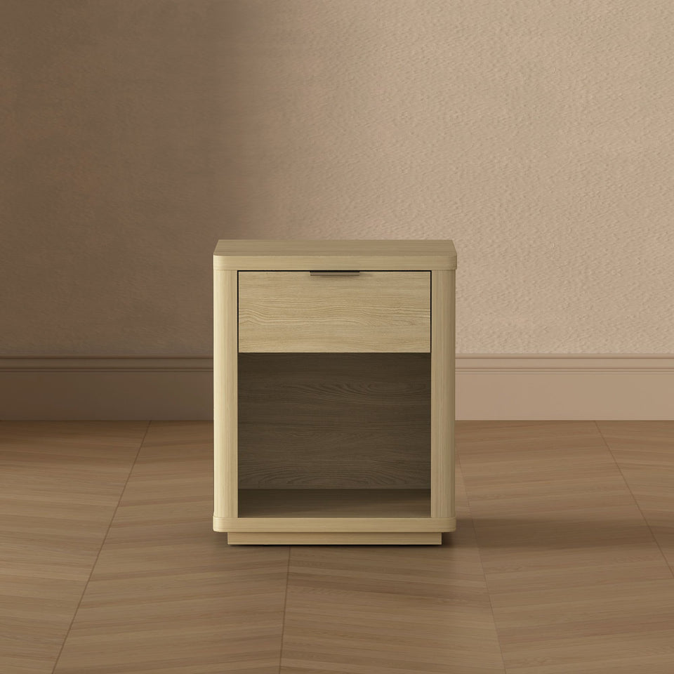 Evelyn 20" Nightstand (1-Drawer) in Natural - lifestyle   front 1