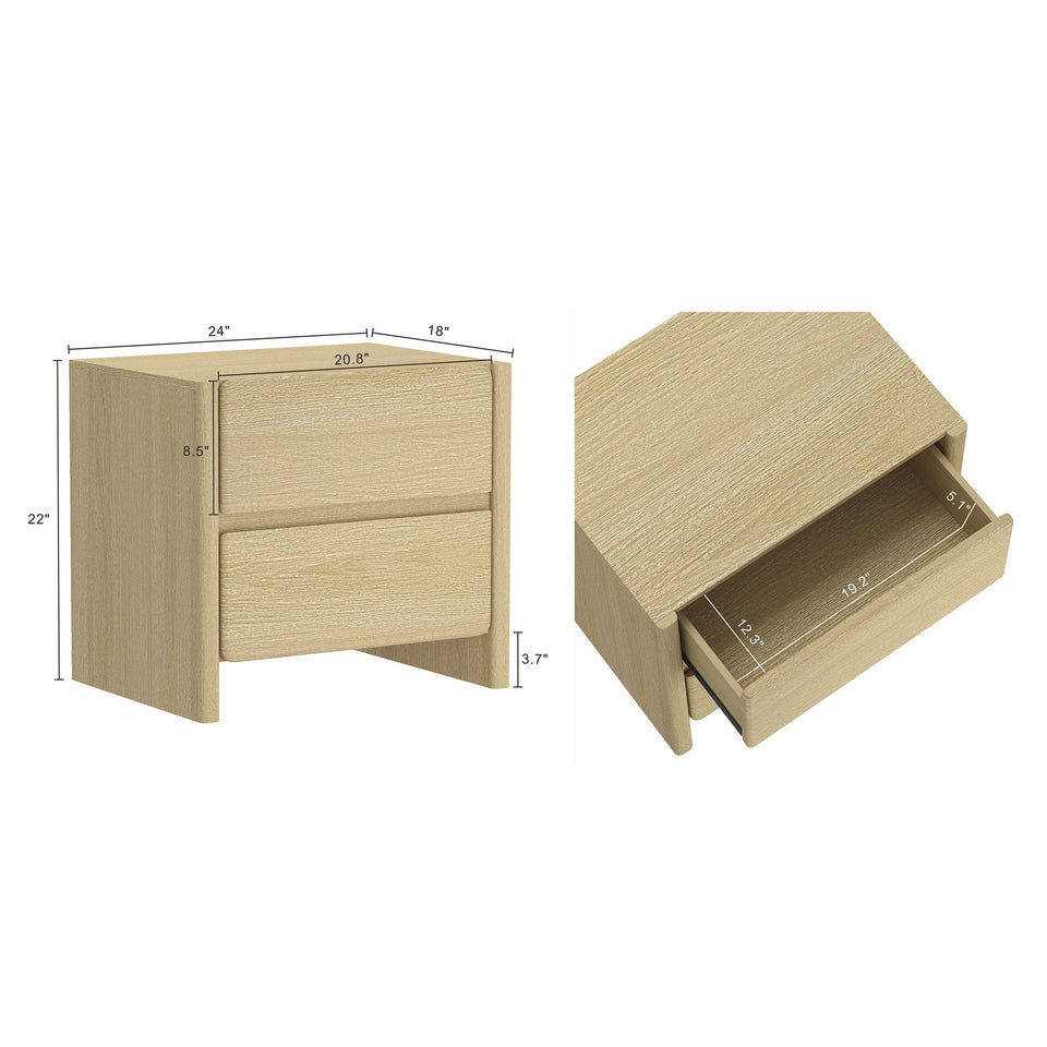 Linda 24" Nightstand (2-Drawer)