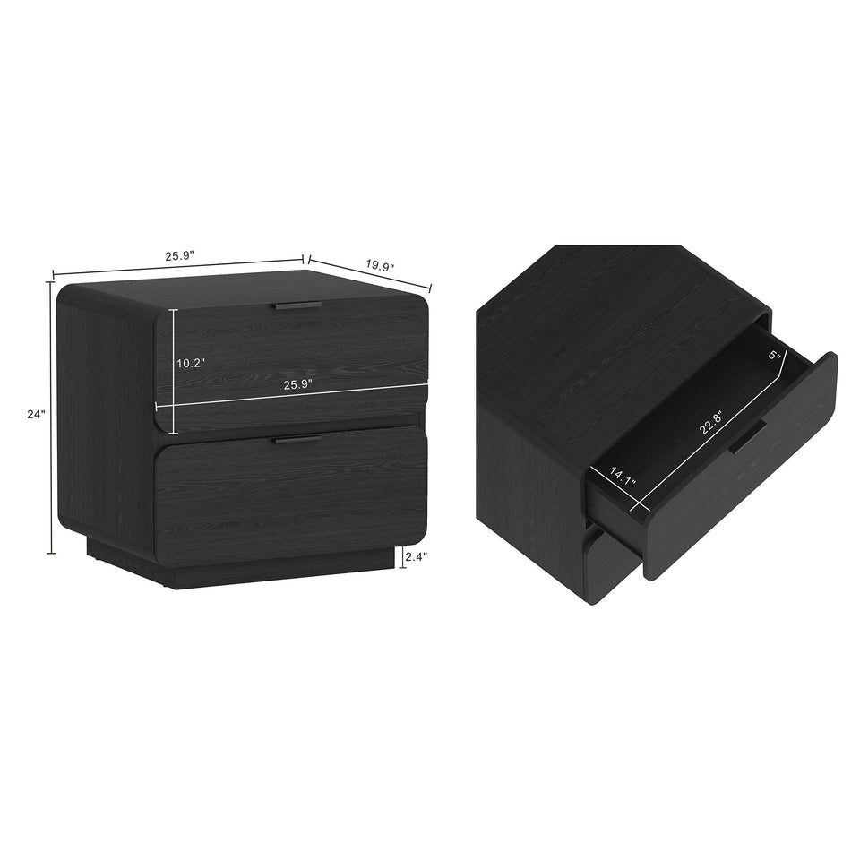 Chrystie 26" Nightstand (2-Drawer)
