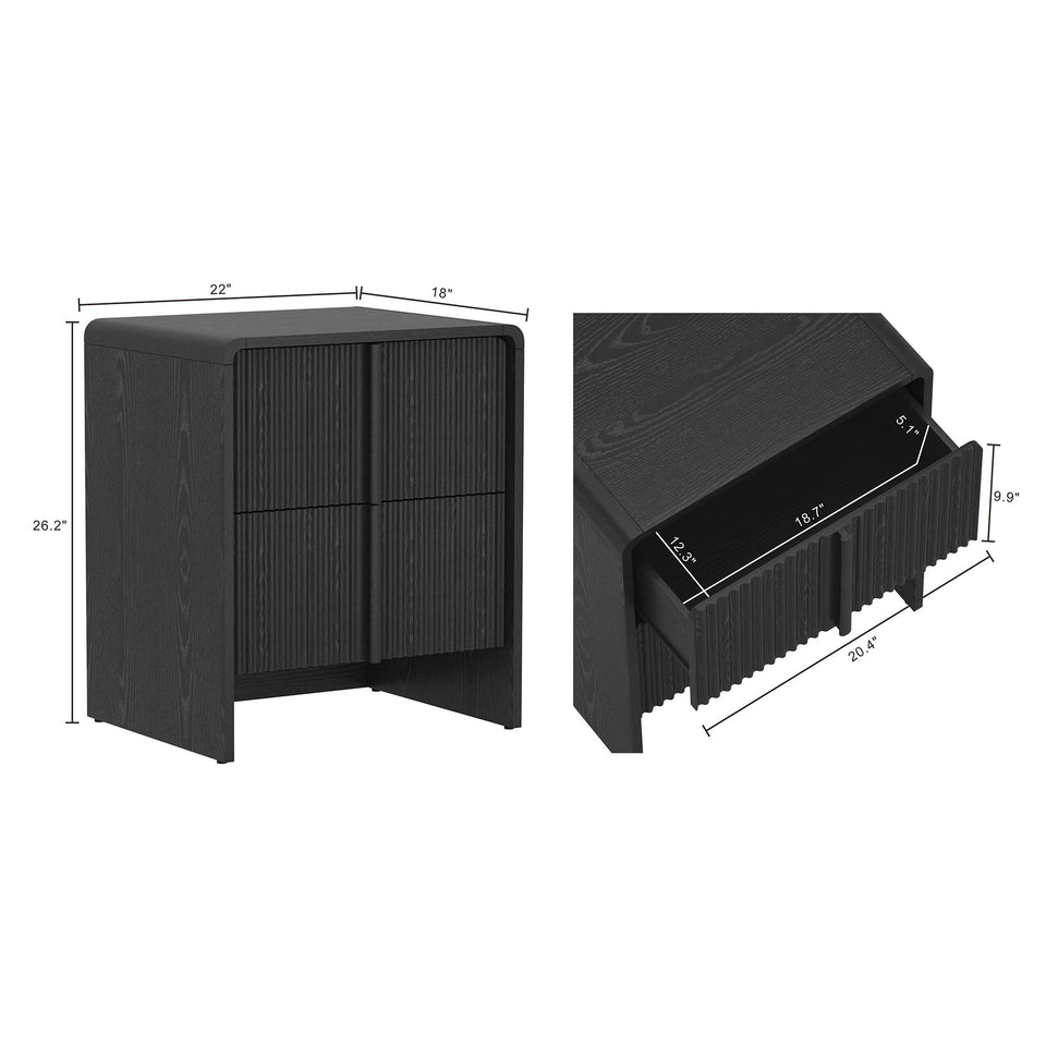 Novara 22" Nightstand (2-Drawer)