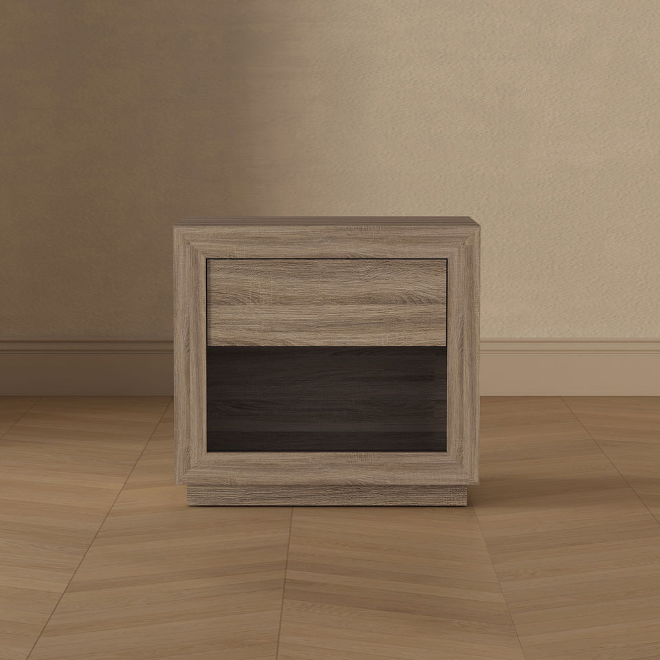 Soren 26" Nightstand (1-Drawer) in Natural Oak - lifestyle front