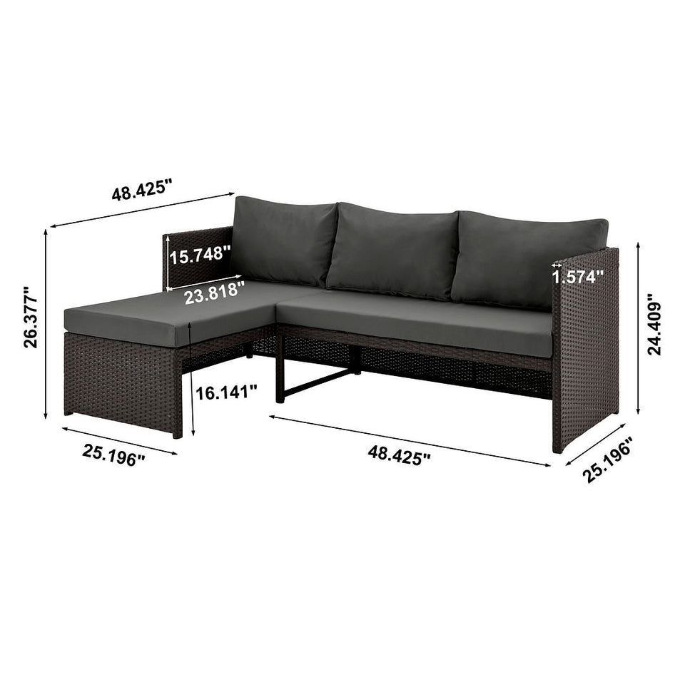 Menton 3-Piece Sectional Set