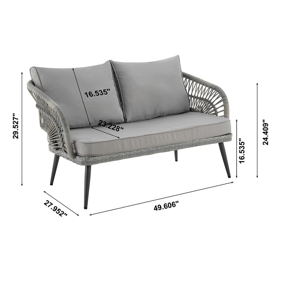Riviera Patio 4-Person Conversation Set with Coffee Table