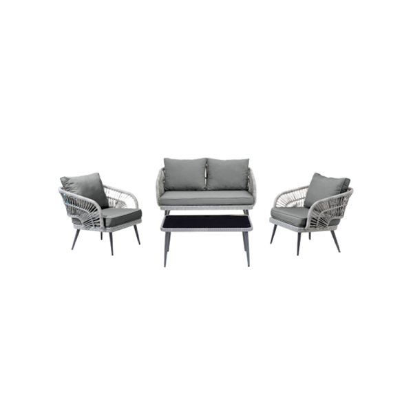 Riviera Patio 4-Person Conversation Set with Coffee Table