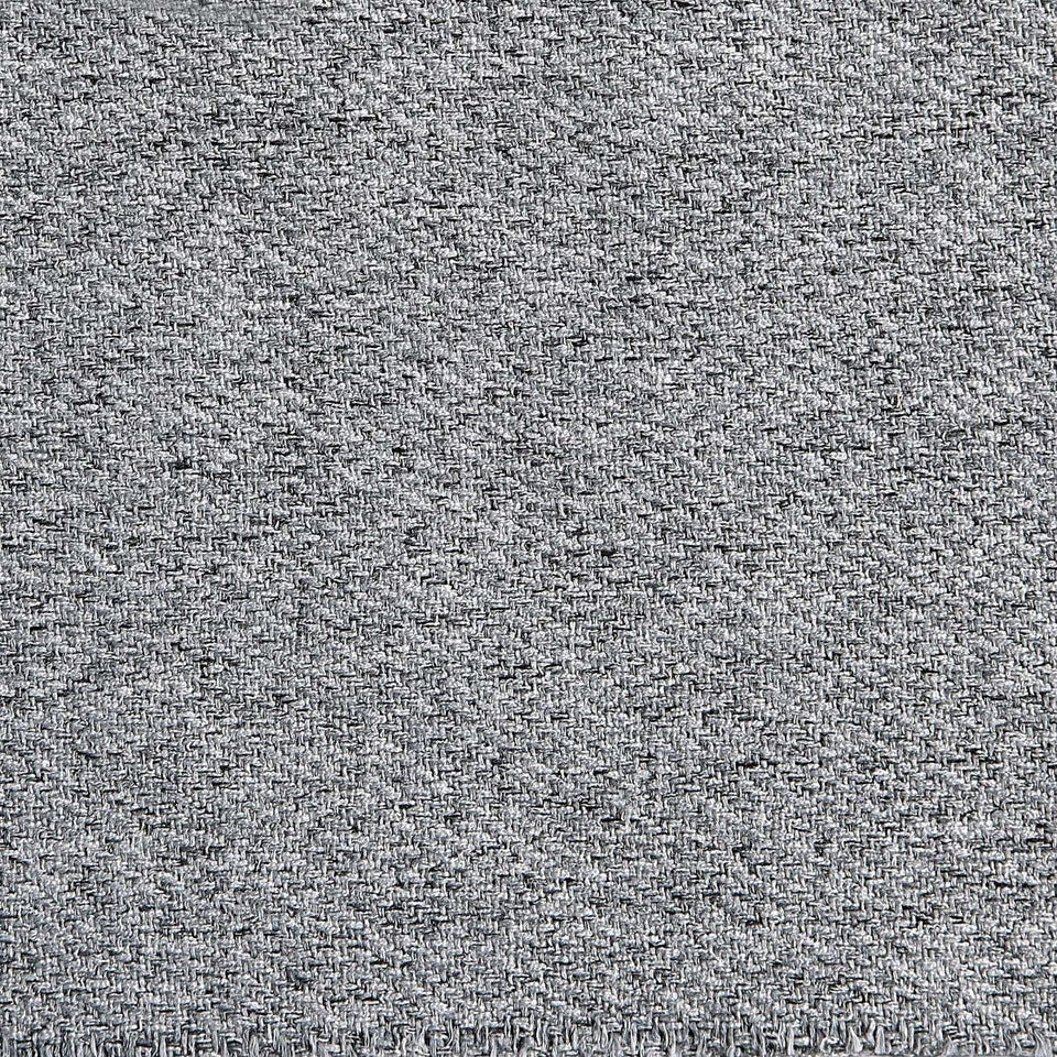 Bailey Mid-Century Modern Woven Polyester Blend Upholstered Ottoman in Gray