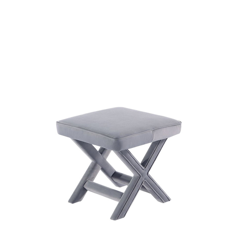 Abigail Mid-Century Modern Velvet Upholstered Bench in Gray