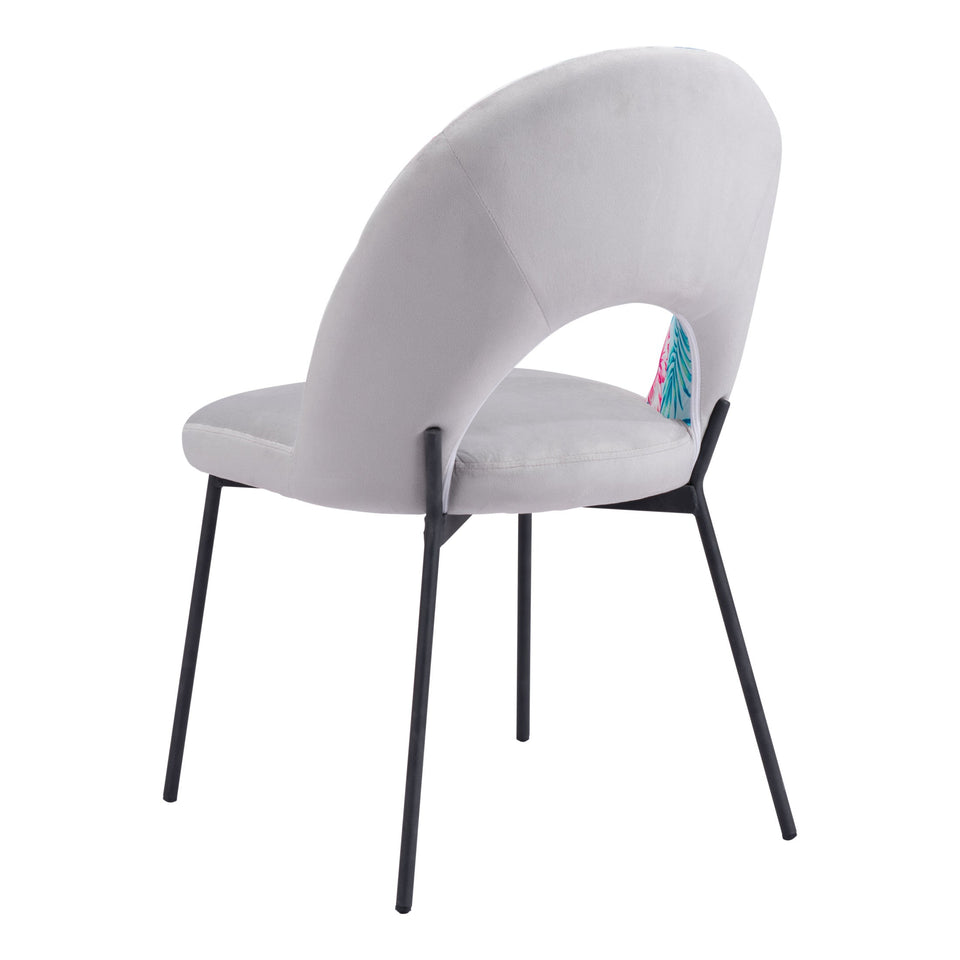 Torrey Dining Chair (Set of 2) Multicolor Print & Gray