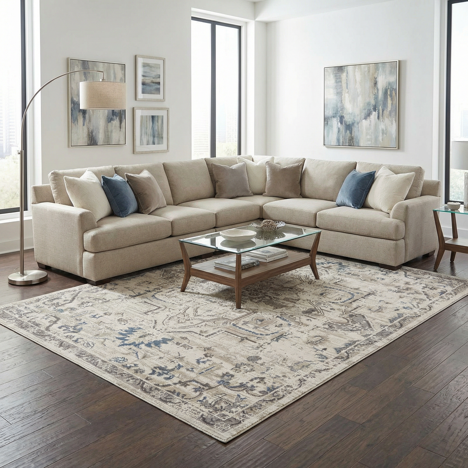 Cabacungan Cream Washable Area Rug - Clearance