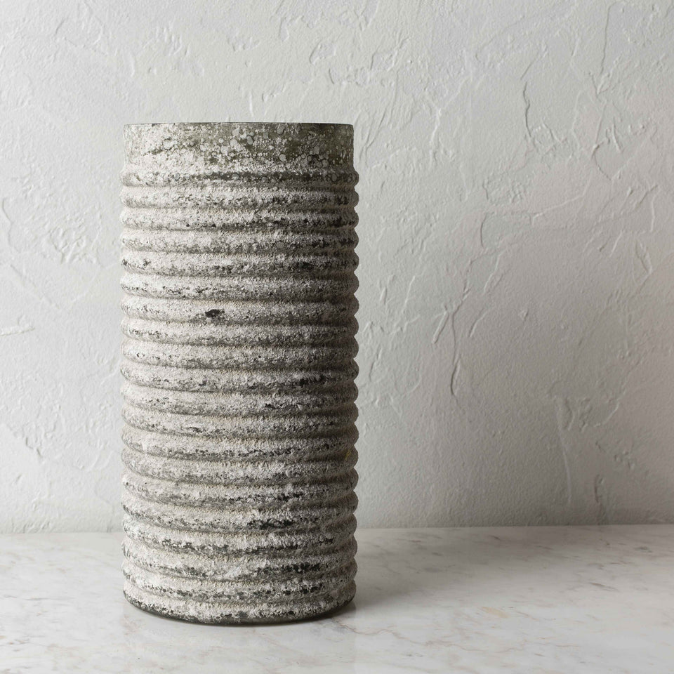 Polopina Gray Textured Cylindrical Decor - Clearance