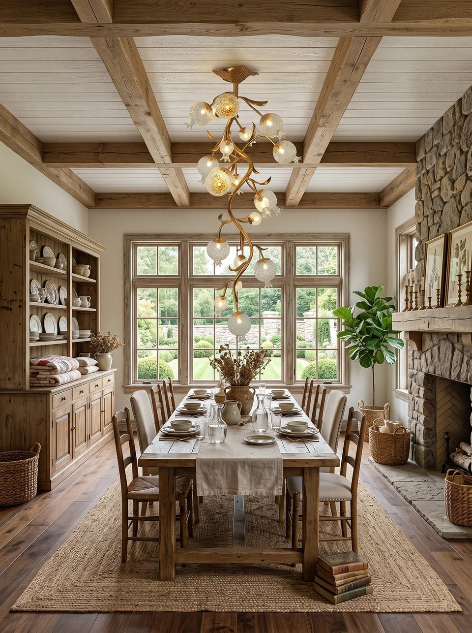 Pomegranate Glass Branch Chandelier