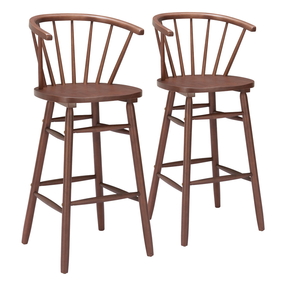 Stenger Barstool (Set of 2) Walnut