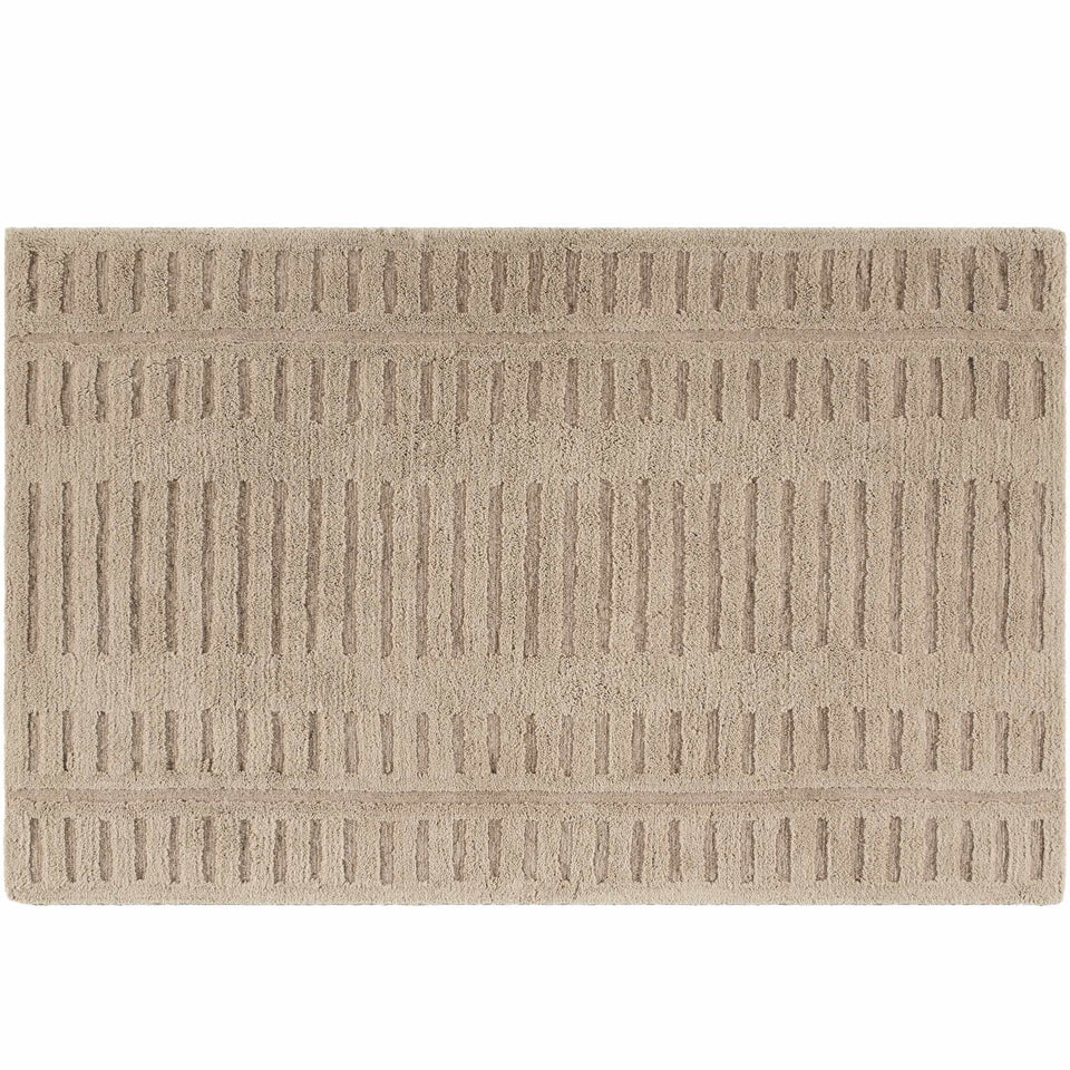 Washable Handmade Wool Rug - Brown - Clearance