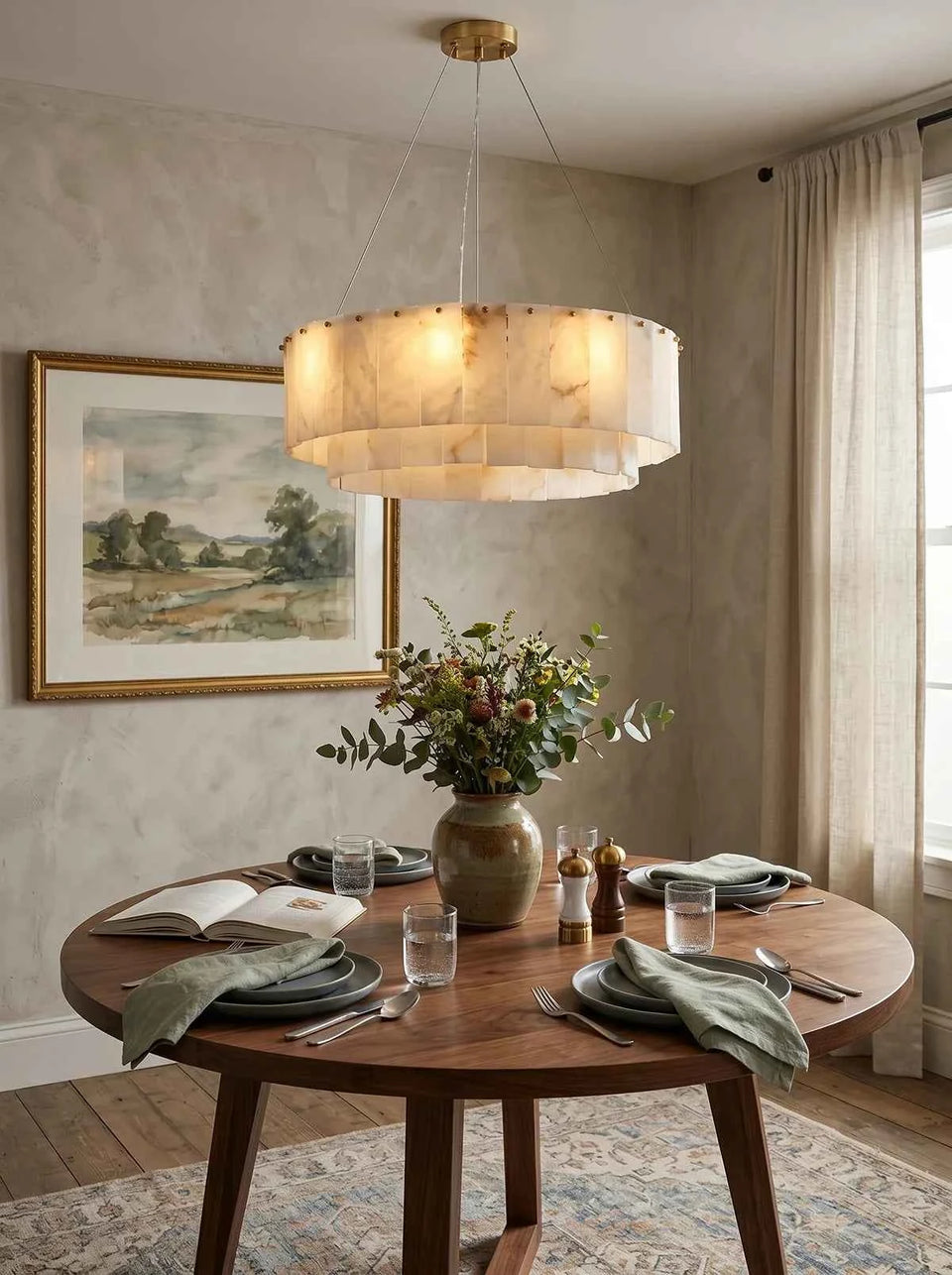 Rock Alabaster Chandelier