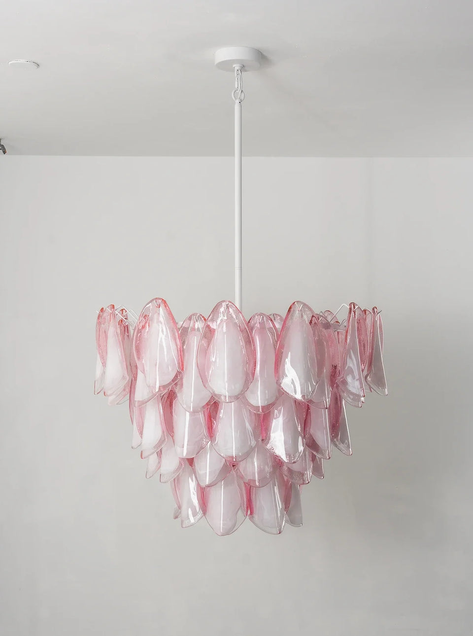 Rosalind Pink Glass Petal Chandelier