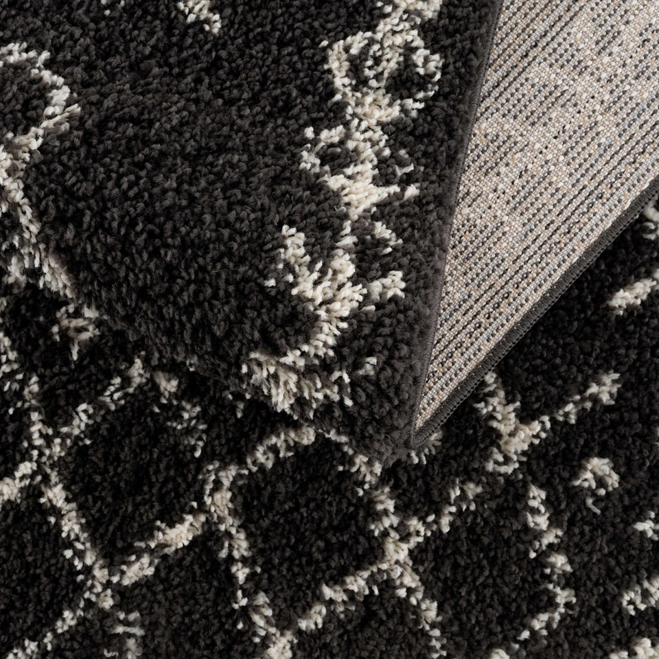 Thetford Black Berber Shag Rug - Clearance