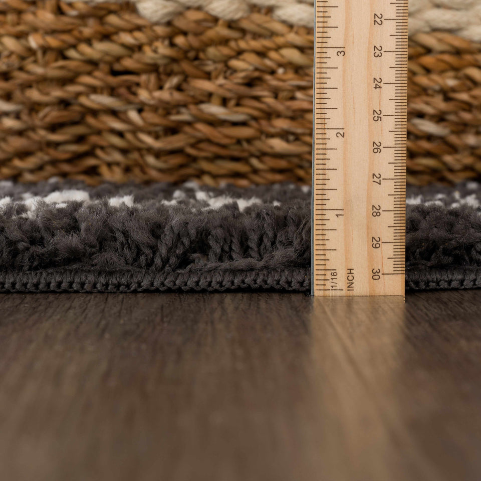 Thetford Black Berber Shag Rug - Clearance