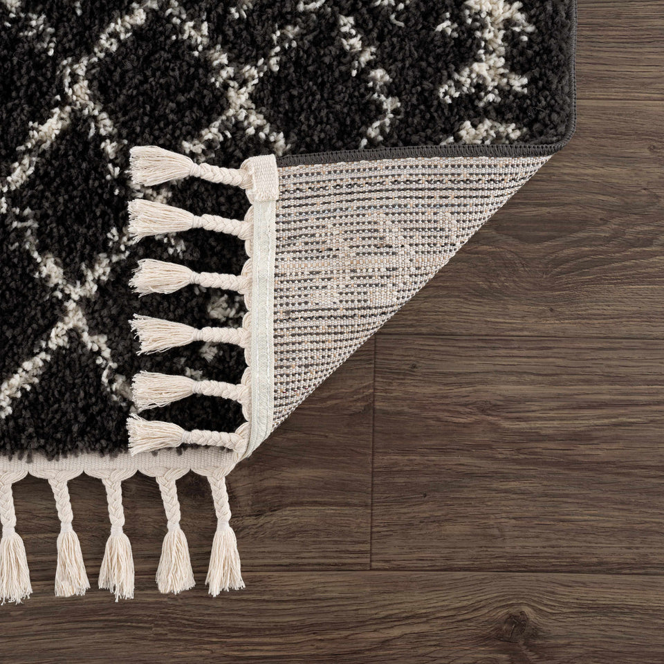 Thetford Black Berber Shag Rug - Clearance
