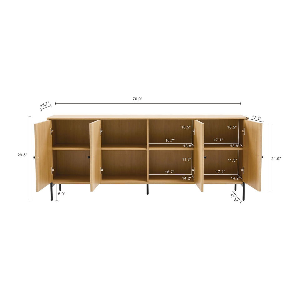 Magnolia 71" Sideboard in Light Oak