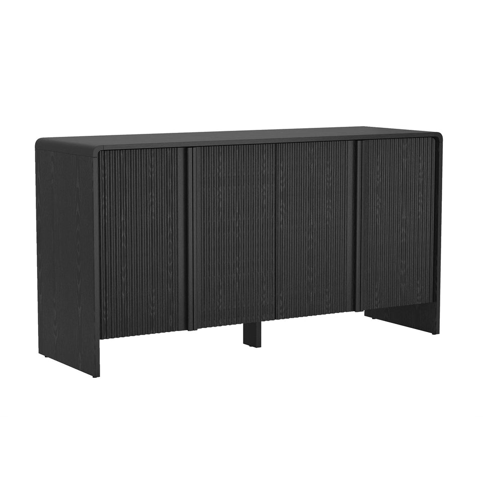 Novara 60" Sideboard in Black (4-Door)