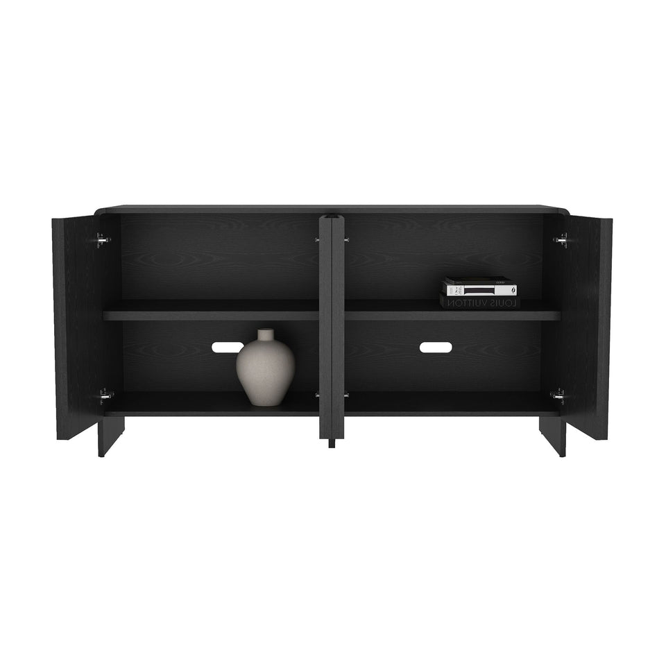 Novara 60" Sideboard in Black (4-Door)