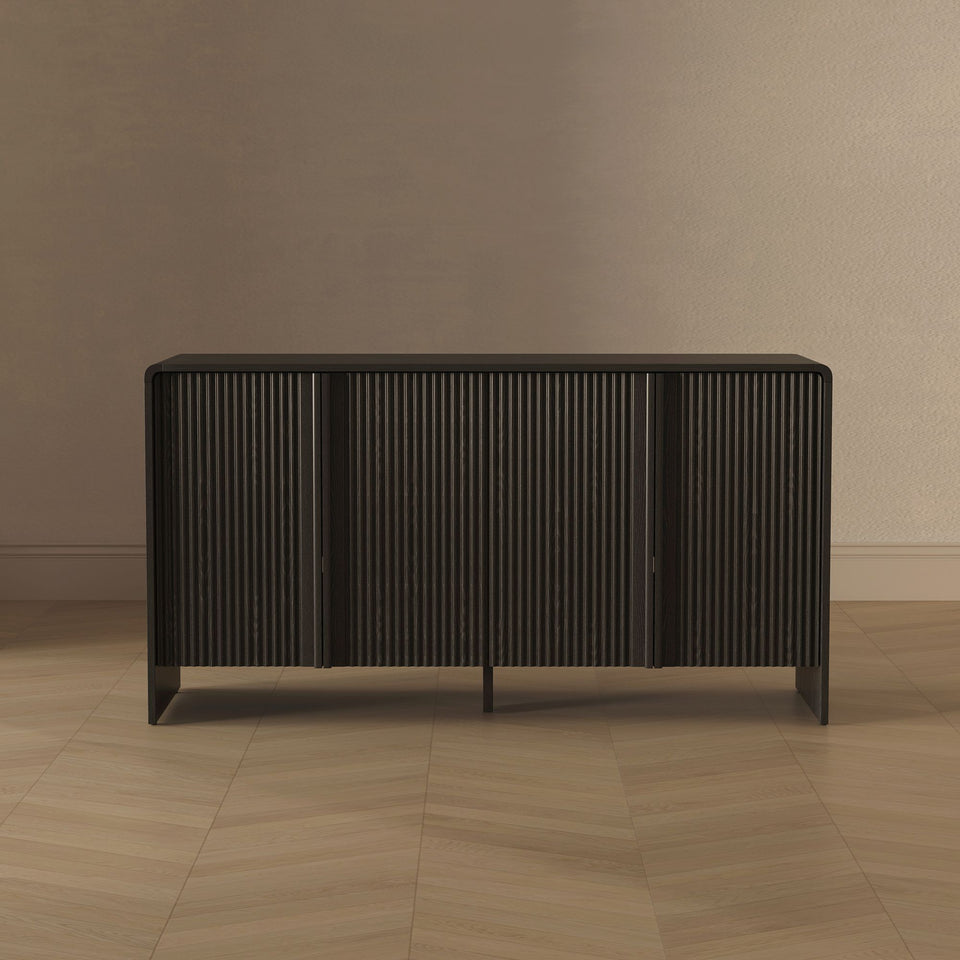 Novara 60" Sideboard in Black (4-Door)