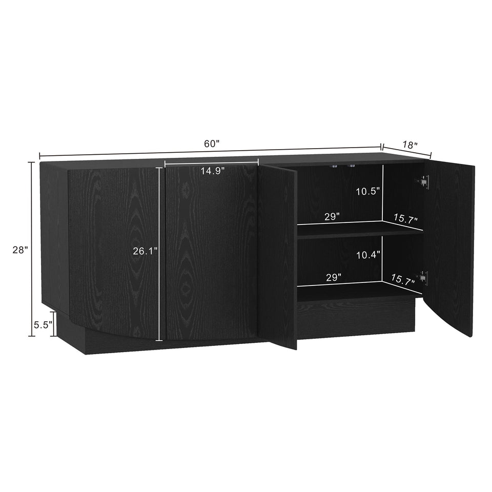 Ardea 60" Sideboard in Black