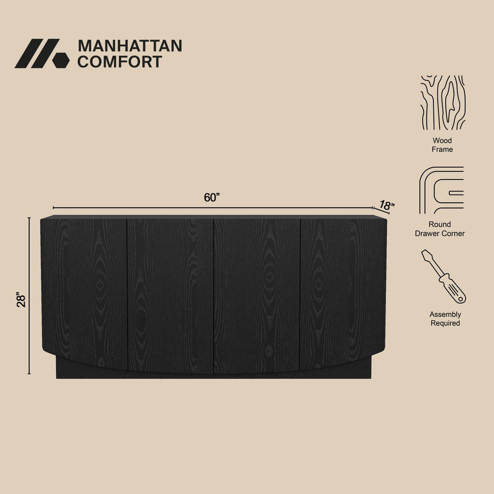 Ardea 60" Sideboard in Black