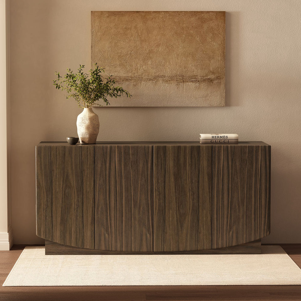 Ardea 60" Sideboard in Black in Walnut