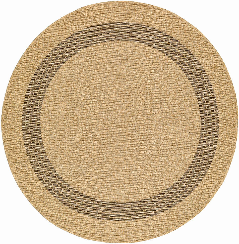 Andie Bordered Faux Jute Outdoor Rug - Clearance