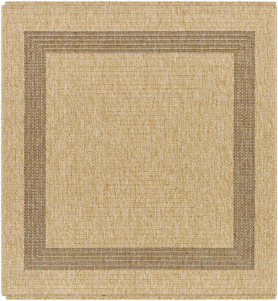 Andie Bordered Faux Jute Outdoor Rug - Clearance