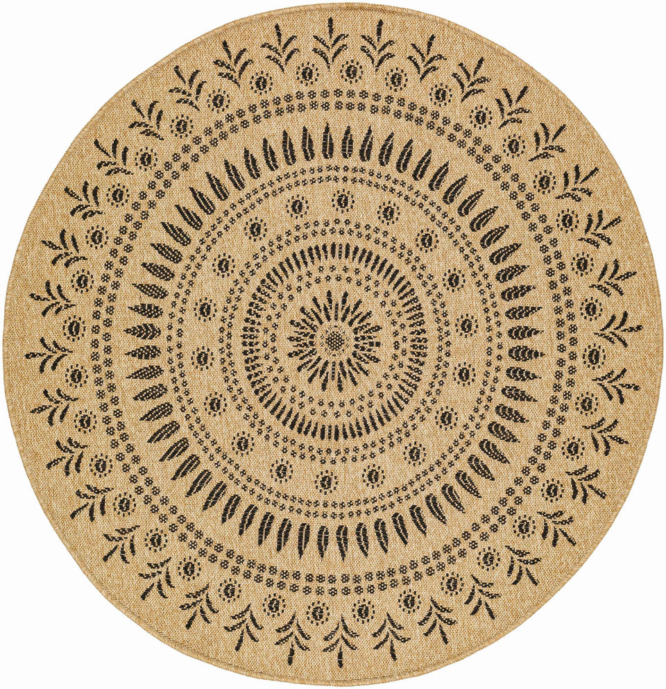 Beata Round Faux Jute Outdoor Rug - Clearance