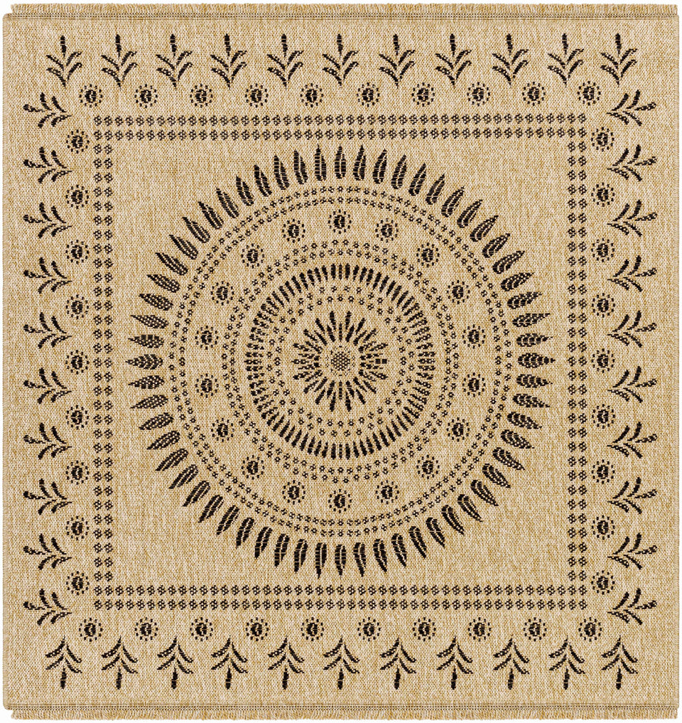 Beata Round Faux Jute Outdoor Rug - Clearance